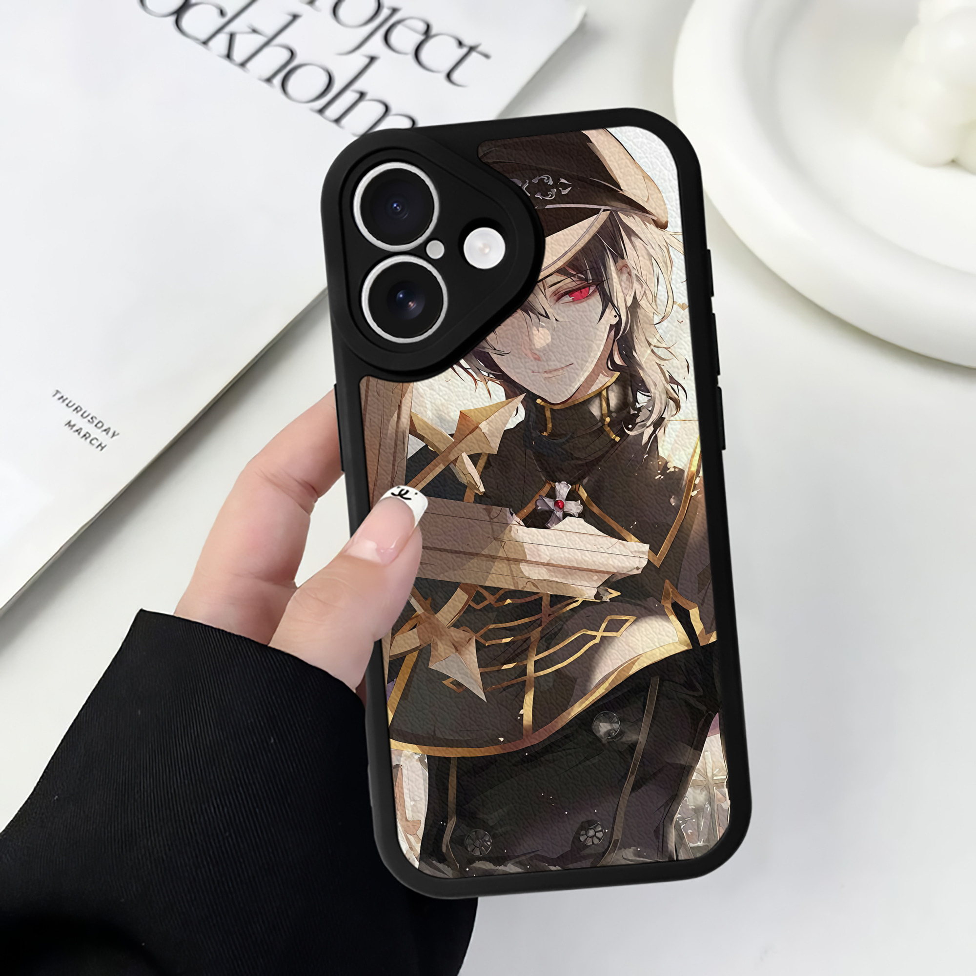 （画像用） 刀剣乱舞 Touken Ranbu 【iPhone 16シリーズ対応】シリコンスマホケース（レザー調） 材質：シリコン